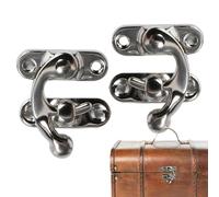 Chiusura a gancio anticata - 2 chiusure a scatto retrò | Chiusure a gancio sinistro e destro in stile vintage per scatole di gioielli, cassette degli attrezzi, valigie o contenitori decorativi