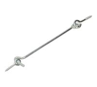 Chiusura a gancio antivento con occhiello zincato 5,2x160 mm