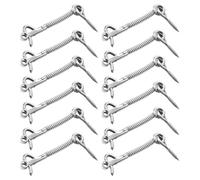 Chiusura a gancio e occhiello, gancio per cabina in acciaio inox, chiusura per porta del cancello, hardware di sicurezza per la privacy esterna, adatto per giardino, recinzione, porta, capannone