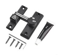 Chiusura a gancio per porte in lega di zinco per un accesso sicuro alla casa (nero luminoso)