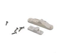 Chiusura a gancio scorrevole e pieghevole in plastica PP con direzione del gancio regolabile per un bloccaggio sicuro e un uso quotidiano affidabile (gancio dritto bianco)