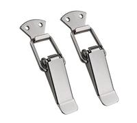Chiusura a leva, 2 pz Mini Caricato A Molla Fibbia Chiusura Ferro Nichel Toggle Hasp Blocco Fermo Catture for Bagagli Custodia In Legno Cassetta Degli Attrezzi(A 94mm)