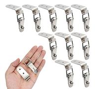 Chiusura a leva in acciaio cromato 76x24 mm, 10 pezzi per scatole, armadi e contenitori, chiusura sicura con opzione sigillo, resistenza alla corrosione e usura