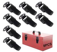 Chiusura a Levetta Set 8 Pcs Blocco Di Tensione In Acciaio Inossidabile Contro Gancio Chiusura a Cerniera Blocco Cassa Blocco Hardware Per Cassetta Portautensili Cassetto Porta Attrezzi Nero