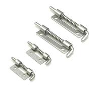 Chiusura a molla, Chiavistello a molla 20 pezzi argento serratura scorrevole porta chiavistello gancio graffa cancello sicurezza(S Right)