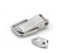 Chiusura a molla con fermo a levetta, Chiusura a levetta con chiusura a molla for armadio hardware, a scatto, 46 x 21 mm, acciaio dolce, argento