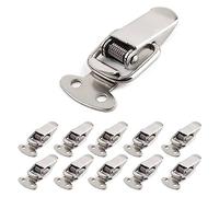Chiusura a molla con fermo a levetta, Chiusure a levetta caricate a molla da 10 pezzi in acciaio inossidabile e nichelatura del ferro for custodie(Stainless Steel)