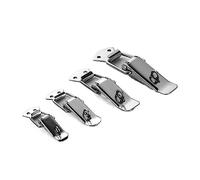 Chiusura a molla con fermo a levetta, Chiusure a levetta caricate a molla in acciaio inossidabile 304, confezione da 2, for porte e finestre, argento(Extra Large)