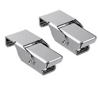 Chiusura a molla in acciaio inossidabile, 2 pezzi di chiusura a leva in acciaio inossidabile 304 argento for armadietto portautensili(A)