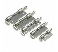 Chiusura a molla in acciaio inossidabile 304 | Argento 4 pezzi for cortile, capannone, armadietto, porta, WC(L Left)