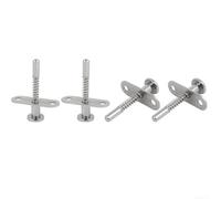 Chiusura a Molla in Ferro 2pz Lunghezza 50mm(G50) | Installazione per facile, viti incluse, per ideale per armadietti, cucine, , finitura silver