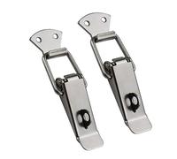 Chiusura a moschettone, 2 pezzi Mini fibbia a molla con chiusura a scatto in ferro nichelato for bagagli, cassa in legno, cassetta degli attrezzi(118mm)