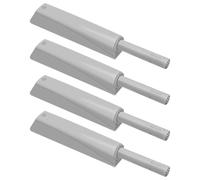Chiusura a Pressione per Cassetti e Ante, 4 Pezzi, ABS 8x2x2cm | Magnete Integrato, Regolazione della Profondità, Finitura Lucida, per Bagno e Officina, Look Minimal