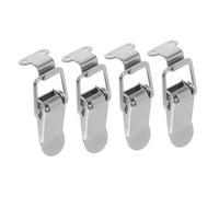 Chiusura a scatto a molla, 4 set di fermagli a leva in acciaio inossidabile con caricamento a destra for scatole, cassetti e armadi, fibbia tensione in metallo salvaspazio superficie liscia