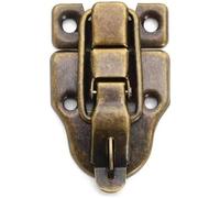 Chiusura a scatto con molla in acciaio inossidabil Lucchetto in metallo in stile vintage con foro for lucchetto for scatole, colori assortiti, 2 pezzi(A)