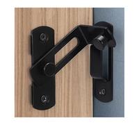 Chiusura a scatto in acciaio inossidabile, Chiavistello for porta scorrevole da 90 gradi, 4 pezzi, nero, multi-dimensione, for bagno giardino(S-black-90degrees)