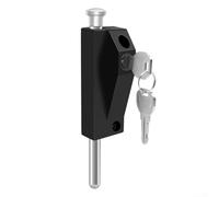 Chiusura a scatto per pavimento con meccanismo a molla a compressione e struttura in lega di alluminio resistente, progettata per un fissaggio sicuro a doppia porta