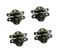 Chiusura a scatto per scatola di legno, bronzo antico, 4 pezzi, A | Chiusura decorativa in bronzo anticato per scatola e cassapanca, chiusura in legno e riparazione di ante dell'armadio