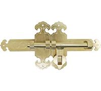 Chiusura a scrocco scorrevole, Catenaccio scorrevole for porta e cancello multicolore 25-60 cm(Brass,32cm)