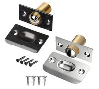 Chiusura a sfera for porta dell'armadio, ferramenta for la parte superiore della porta, chiusura a sfera regolabile, 1/2/3 pezzi(Black,2pcs)