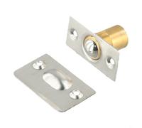 Chiusura a sfera invisibile a molla per ante di armadi in legno, rame e acciaio inossidabile, adatto per chiusura sicura delle porte (argento)