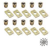 Chiusura a sfera per porta, Chiusura con rullo a molla in rame per porta dell'armadio, Chiusure per porte interne, Armadio, Cassetto, Mobili - 10 Pz (9.5mm)