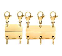 Chiusura a sovrapposizione per collane | Fermagli magnetici gioielli - Set di 2 chiusure magnetiche per catene impilabili da uomo e donna