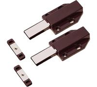 Chiusura a spinta in acciaio plastica ABS | Cassetto for anta dell'armadio: chiusura a scatto, 2 pezzi