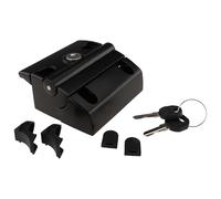 Chiusura a trappola PRO, 99 x 107 x 46, alluminio pressofuso verniciato a polvere, nero, anteriore con viti a cilindro o a testa bombata M6, tipo I/B