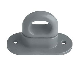 Chiusura a vite per occhielli ovali, in plastica, colore: grigio 42 x 22 mm, quantità a scelta