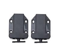Chiusura Autobloccante per Porta e Mobile 2 Pezzi, Nera | ABS Leggero, Clip Interna a Molla, Installazione Semplice, Tocco di Apertura, per Armadi e Librerie