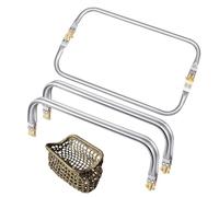 Chiusura Borsa Uncinetto Cornice a U, 2 PCS Borsa a Forma di U Manico Interno Bacio Chiusura a Chiusura Telaio Borsa, 23 * 8.5cm per Fai da Te Craft Dinner Bag Open