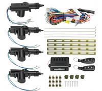 Chiusura Centralizzata Auto da 12V, Kit Chiusura Centralizzata Auto a 4 Porte con 2 Telecomandi, Sistema di Accesso Senza Chiave, Attuatori per Porte Inclusi, Supporto per Apertura Bagagliaio