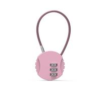 Chiusura del codice, Cilindri di blocco con password in filo metallico, rotondi, con codice a 3 cifre, in lega di zinco multicolore, 9,3x3,8 cm(Pink)