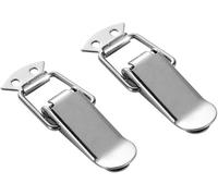 Chiusura della porta dell'armadio, 2 pezzi in acciaio inossidabile Hasp Lock Hardware Cabinet Scatole Caricato a molla Chiusura a leva Toggle for porta scorrevole Finestra(304 Stainless Steel 45mm)