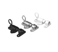 Chiusura della porta Window Gate Security Pull Ring Spring Bounce Door Bolt Automatic Latch Lock(Black)