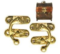 Chiusura di gancio antico, chiusura a scatola di gioielli in legno, 2 pezzi di ganci HASP in stile retrò per la chiusura antica in scatola e gancio destro in stile vintage per gioielli, cassetta degli