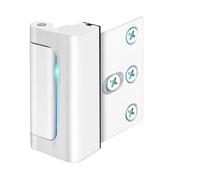 Chiusura di rinforzo for porta di sicurezza domestica da 2 pezzi - Hardware di sicurezza extra for porta anteriore, set di chiusura anti-calcio, finitura bianca e nera(White)