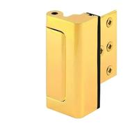 Chiusura di rinforzo for porta di sicurezza domestica da 2 pezzi - Hardware di sicurezza extra for porta anteriore, set di chiusura anti-calcio, finitura bianca e nera(Gold)