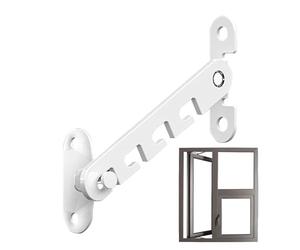 Chiusura di sicurezza per bambini, limitatore di battente, regolabile, antivento, gancio e gancio di chiusura, chiusura di sicurezza corta in lega di alluminio per UPVC, facile montaggio a vite