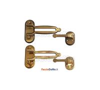 Chiusura di Sicurezza per Porte a Gancio A500 in Ottone Colore Bronzo o Oro
