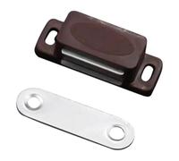 Chiusura for armadio con magnete in ferro e plastica ABS | Armadi multicolori: 15 pezzi Funzione riduzione rumore Installazione Regalo Compatibilità(Brown)