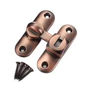 Chiusura for Porta della stalla, Serratura Scorrevole for Cancello 2 Pezzi, Angolo Retto 90/180° Finestra Senza Perforazioni Fibbia Antifurto Bagno in Legno Camera da Letto(Red Bronze)