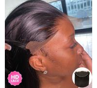 Chiusura frontale in pizzo HD 13x4 in vero capello umano liscio, invisibile e trasparente, chiusura frontale in pizzo HD vera pelle, solo capelli remy umani veri, chiusura in pizzo HD pre-pettinata co