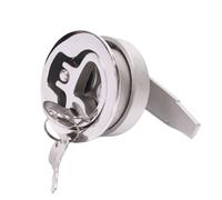 Chiusura girevole in acciaio inossidabile 316 con chiave for uso marino | Maniglia a scomparsa con serratura a chiave - 65×60 mm for portelli e gavoni.(Lock with key)