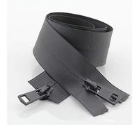 chiusura in tessuto Black 5 # cerniere impermeabili in nylon, per giacche da cucire cerniere per cucire per cucire, doppio cursori con cerniera invisibile, per cucire ( Color : Nero , Size : 75cm )