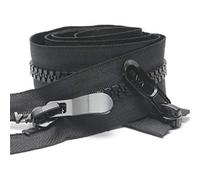chiusura in tessuto Resina Doppia apertura Large Zipper, per la testa da cucire Cappotto in cotone a due vie, cerniera a lungo piumino, cerniere in piumino lungo, per cucire ( Color : Black 90CM , Siz