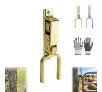 Chiusura istantanea per cancello, chiusura automatica a molla, in acciaio resistente alla ruggine, con una sola mano, per fattorie, ranch e cortile, facile da installare su cancelli in legno, metallo