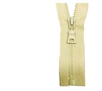 Chiusura Lampo 5# 3 pezzi 30/40/55/60/70/80 / 90cm Chiusura automatica con chiusura in plastica colorata Cerniera for indumenti per Cucire(Beige,60cm)