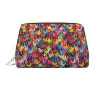 Chiusura lampo di carta origami portatile impermeabile borsa cosmetica casa viaggio per organizzare articoli da toeletta e piccoli oggetti, bianco, taglia unica, bianco, taglia unica